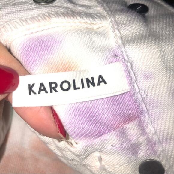 GRLFRND Karolina Tie Dye Skinny Jeans in Sugar Magnolia Size 25 NWOT - Picture 11 of 13